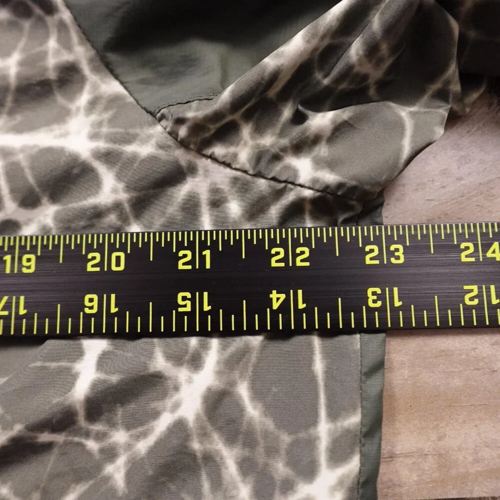 The North Face WindWall Full-Zip Hooded Jacket Men’s Medium Green‎ Gray Abstract